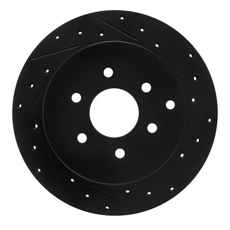 Dynamic Friction Co DFC Brake Rotor - Drilled and Slotted - Black 633-67093R