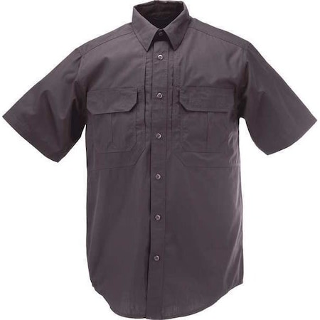 5.11 Taclite Pro S/S Shrt Tall Charcoal 2XL, 35% Cotton, 65% Polyester, Button, Hook-and-Loop, Charcoal 71175TABR-018-2XL