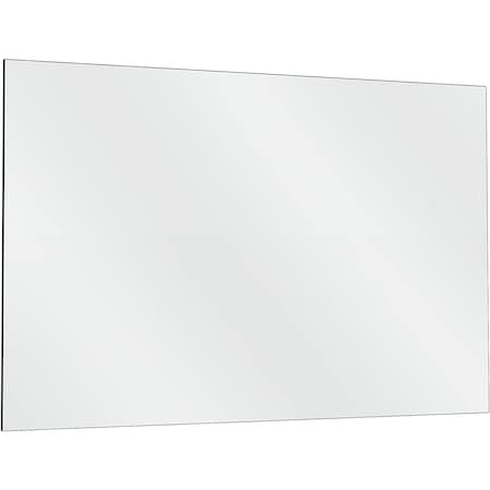 Fab Glass And Mirror Wall 48in x 60in Rectangle Frameless Flat Polish Mirror with Safety Backing, 48in x60in Inch, Glass MRec48x60BE6MM