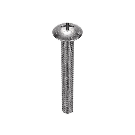 Zoro Select 5/16"-18 x 3 in Phillips Truss Machine Screw, Passivated Stainless Steel, 10 PK 1-ptm-31c-300