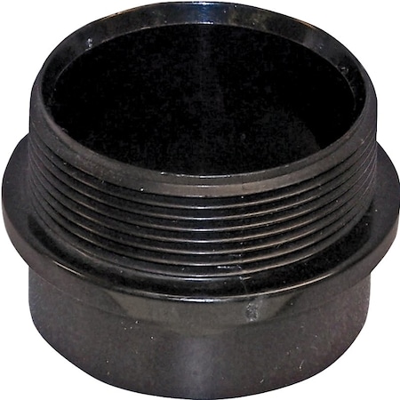 Canplas Trap Adapter, 1-1/2 in, Spigot x MPT, ABS, Black 102801BC