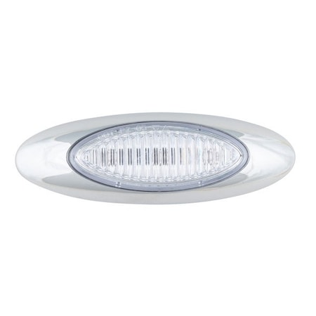 Grote Lighting M5 Series LED Clearance Marker Lights, Red, Oval, Chrome Plated, Polycarbonate,  47922