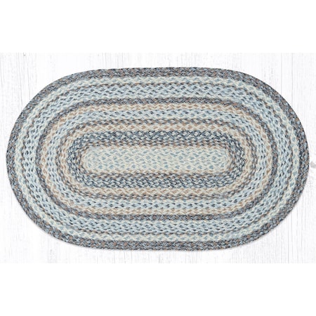 Muebles Capitol Importing 27 x 45 in. C 9-119 Denim Oval Braided Rug MU2548498