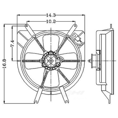 Global Parts Distributors Electric Cooling Fan Assembly 2811249