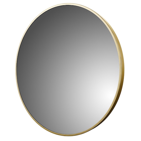Craft And Main Round Mirror, Framed, 32x32in, Aluminum AM3232-BG