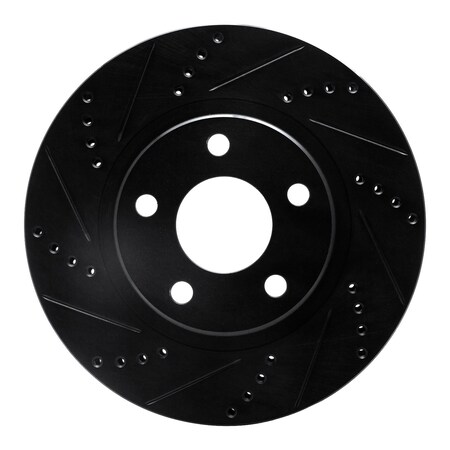 Dynamic Friction Co DFC Brake Rotor - Drilled and Slotted - Black 633-45008L