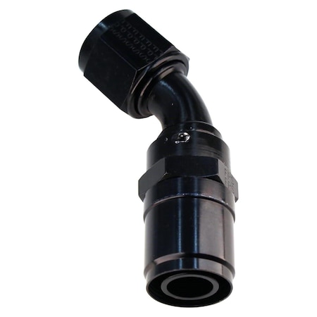 Fragola 2606012 No.12 Race-Rite Crimp-On Hose End, Black Anodize - 60 deg FRG2606012