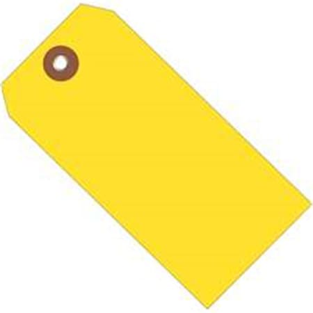 Officespace 4.75 x 2.38 in. Yellow Plastic Shipping Tags, 100PK OF2818762