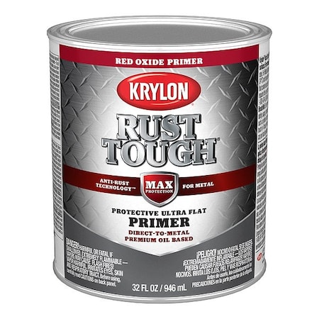 Krylon Primer, Rust Preventative, Red, Brush K09721008