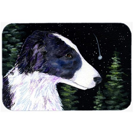 Carolines Treasures Starry Night Border Collie Glass Cutting Board- Large SS8490LCB