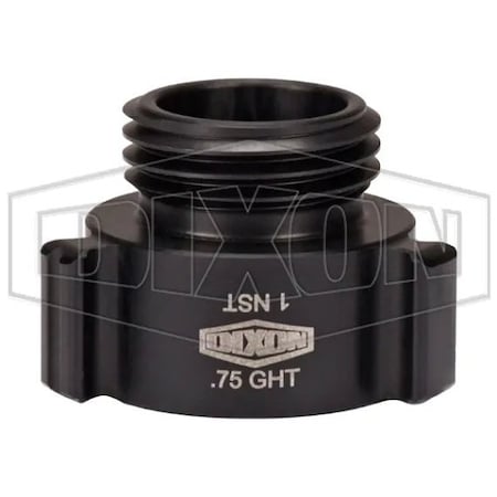 Dixon Style N37 Rocker Lug Hydrant Adapter, 3/4 x 1 in, Female Garden Hose Thread x MNST NH Connection,  N37-07G10F