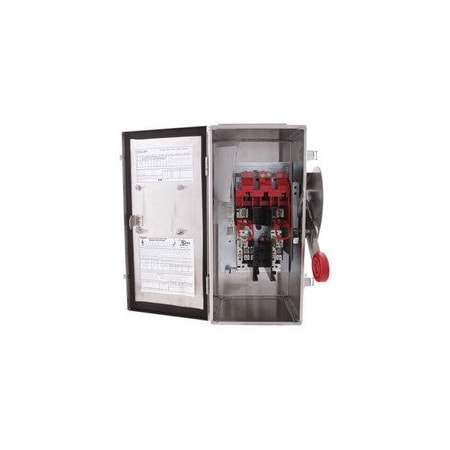 Eaton Safety Switches DH 2P 60A 240V 50/60Hz 1Ph Fusible w/ Neutral 3Wire EA NEMA 4X DH222NWK
