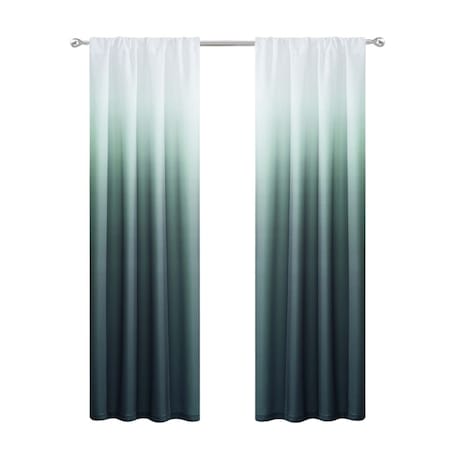 Homeroots Set of Two 84" Blue Ombre Shades Window Panels, 2PK 473431