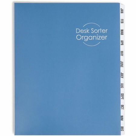 Smead Monthly Desk File Sorter, Monthly JanDec Letter Size, Blue 89286, Blue SMD89286