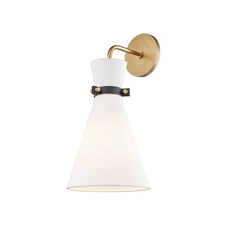 Mitzi Julia 1 Light Wall Sconce 6.25 In. Aged Brass/Black H294101-AGB/BK