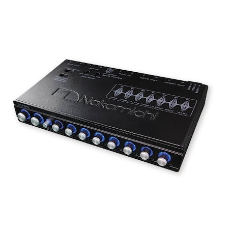 Nakamichi 7-Band 1 Din Space Car Audio Stereo Equalizer w/Sub Out plus Four Channel Control EQZ1825