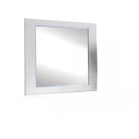 Homeroots 37" White Wood Framed Mounted Dresser Mirror 486436