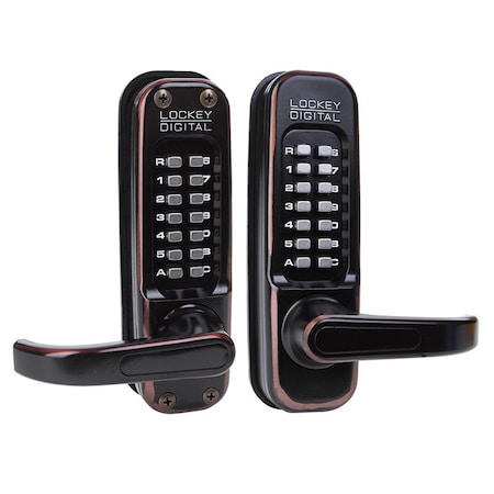 Lockey Mechanical Keyless Heavy Duty Lever Lock with Double Combination Oil Rubbed Bronze Finish 1150OILDC