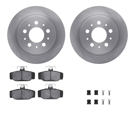 Dynamic Friction Co DFC Brake Rotor with 5000 Brake Pads and Hardware Kit 6512-27184