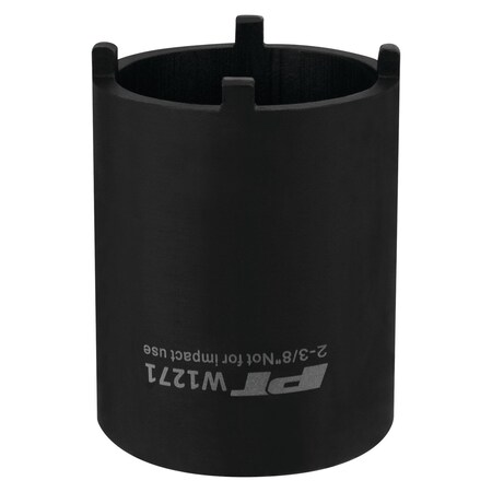 Perform Tool Spindle Nut Socket 4Slot/ Dana 44 Front Axle; 1/2 In Drive; Black; Chrome Moly Alloy Steel W1271