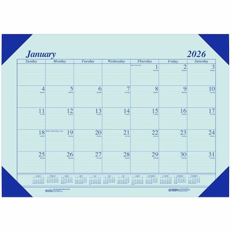 House Of Doolittle EcoTone Compact Desk Pad Calendar 12 months Jan - Dec. Compact in size for workst HOD124640