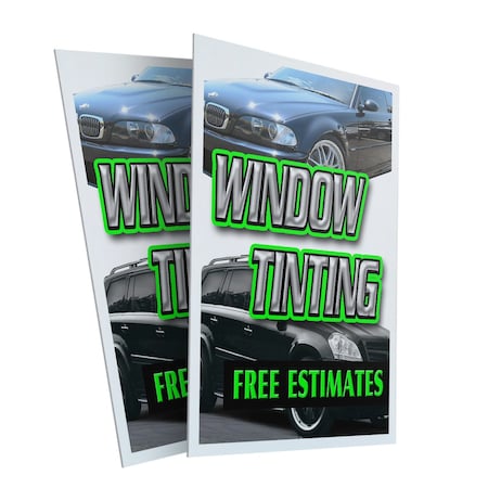 Signmission Window Tinting Free Estimates, Plastic Signs Only 24 Inch x 36 Inch, Corrugated Plastic, 2PK CSB-2436-2PACK-WindowTintingFreeEstimate
