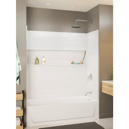 Bootz NexTile 4-Piece 60''Lx30''D Tub Wall Kit in Wht Z041-5000-00