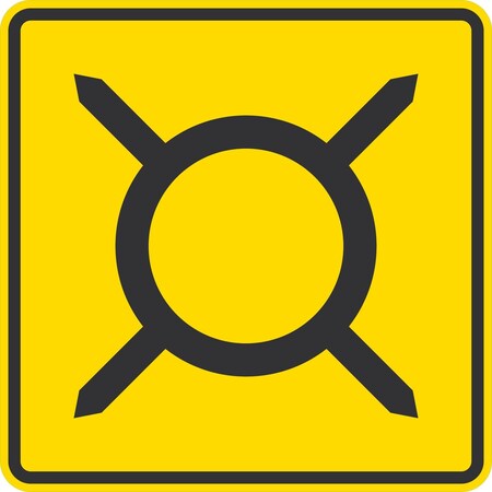 Lyle Circular Intersection Symbol, 30x30, High Intensity Prismatic, Yellow G-15264-HI_30x30