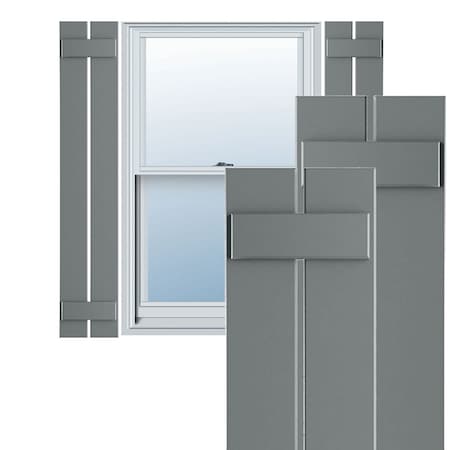 Ekena Millwork True Fit PVC Two Board Spaced Board-n-Batten Shutters, Ocean Swell, 11 1/4W x 40H, PR TFP101SBF11X040CH