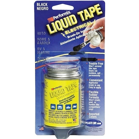 Plasti Dip Liquid Electrical Tape, Liquid, Black, 4 oz Bottle LET14Z03