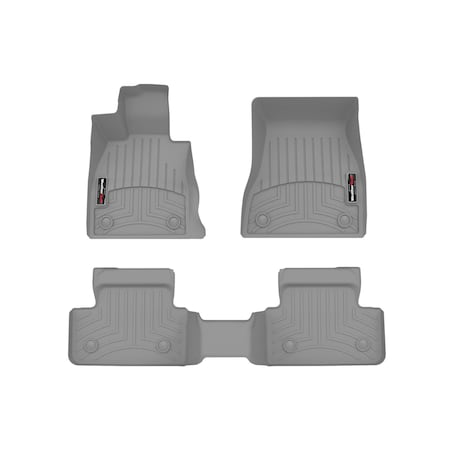 Weathertech Grey, Front and Rear Floorliners 461845-1-2