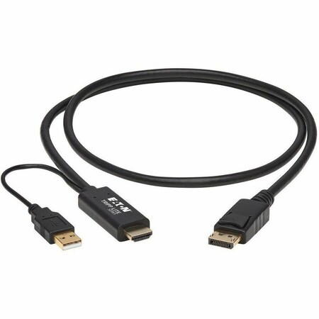 Eaton EATON, HDMI Cable, 3.3 ft, 4K, HDMI to DisplayPort, Male to Male P567-01M