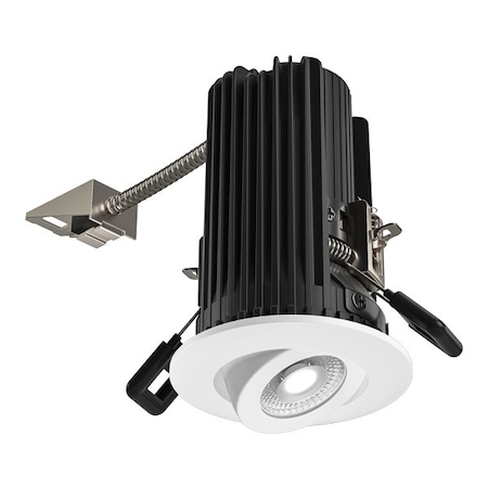 Elco Lighting 2in Round Adjustable Teak LED Light Engine, 850 - 1100lm, 4000K, Black E2L18F40B