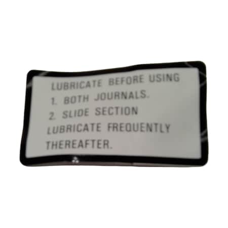John Deere LABEL, JOHN DEERE OEM M92730 M92730