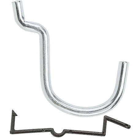 National Hardware Peg Hook, 1-1/2 in, 1/4 in Opening, Steel, Zinc N180-019