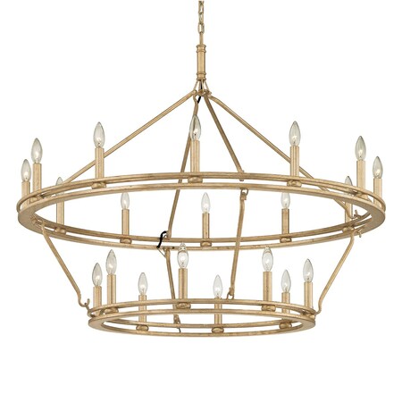 Troy Lighting Sutton 20 Light Chandelier 44 In. Champagne Silver Leaf F6249-CPL