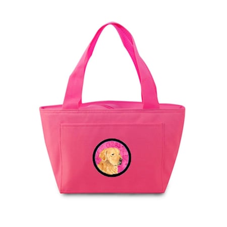 Carolines Treasures Pink Golden Retriever Zippered Insulated School Washable And Stylish Lunch Bag Cooler SS4752-PK-8808