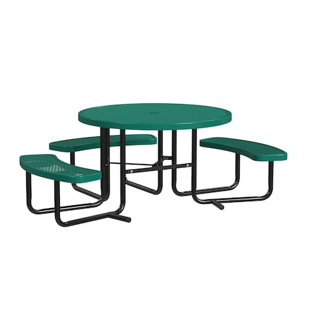 Leisure Craft Round Expanded Table, 46 in, Green T46ROP-ADA-GREEN