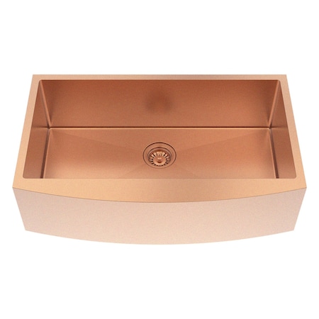 Homeroots 10in X 33in Gold Stainless Steel Undermount Kitchen Sink 719949