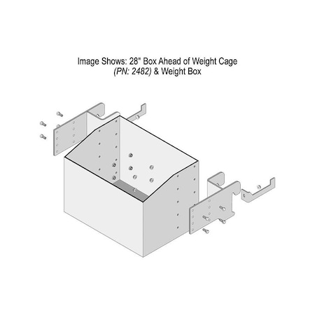 K&M Mfg 28-In. Box Ahead of Weight Cage (BAWC) Kit for Case IH Tier 4 Series Magnum 180-380 Black 2482
