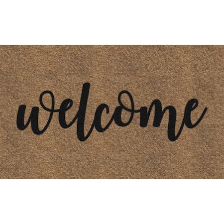 Americo Home 18'' x 30'' Welcome Home Koko Faux Coir Entrance Mat 77FLWSC830
