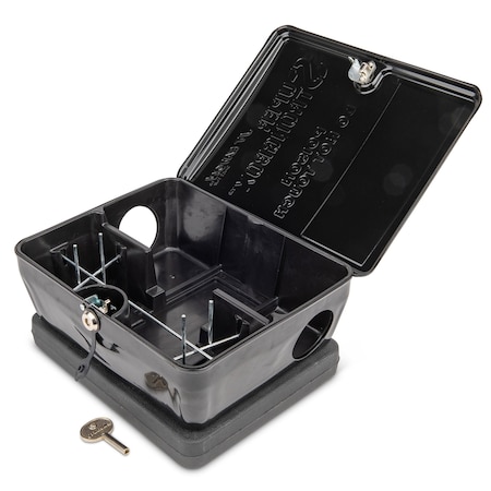 Jt Eaton Super Strongbox Tamper Resistant Bait Station with Paver, Black Powder Coating 912PAV-BK