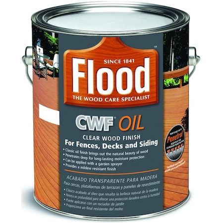 Cwf 1 Gal Flood Clear Oil Exterior Clear Wood Finish FLD447