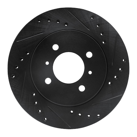 Dynamic Friction Co DFC Brake Rotor - Drilled and Slotted - Black 633-72033R
