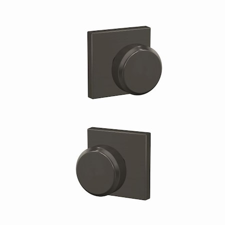 Schlage Residential Schlage Custom Bowery Knob with Collins Rose Passage and Privacy Lock with 16600 Latch and FC21BWE530COL