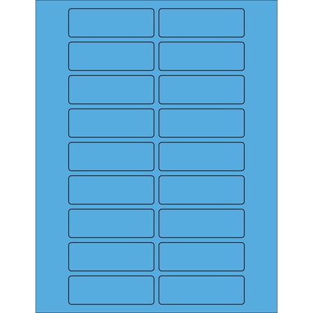 Tape Logic 3 x 1in Fluorescent Blue Rectangle Laser Labels, 1800PK LL174BB