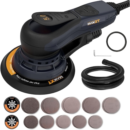 Wrightmaster 3 Amp 6 in. Corded Variable Speed Random Orbital Sander with Tool Case ZR-R7303-4-2