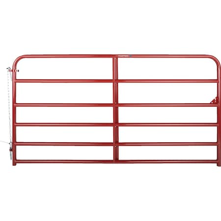 Tarter 50'' H.x8 ' L.x1-3/4'' Tube Diameter Red Economy Tube Gate 6ER8