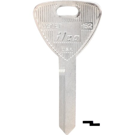 Ilco Ford Nickel Plated Automotive Key H62 / 1191ET, 10PK IAL01292002