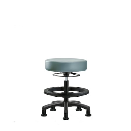 Blue Ridge Ergonomics Vinyl Mini-Stool, Med Bench, BF, Glides, Storm BR-VMBMS-RG-BF-RG-8822